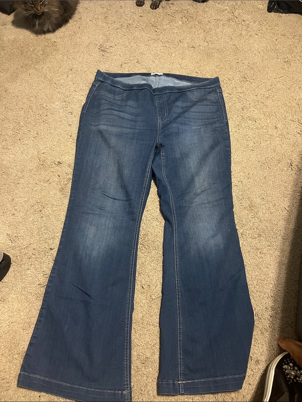 Women's Wide-Leg Flare Jeans in Medium Blue